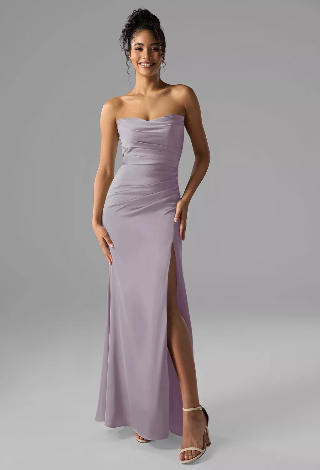 AW Terry Purple Haze  Long Bridesmaid Dresses